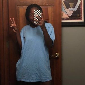 vintage baby blue nike oversized tee